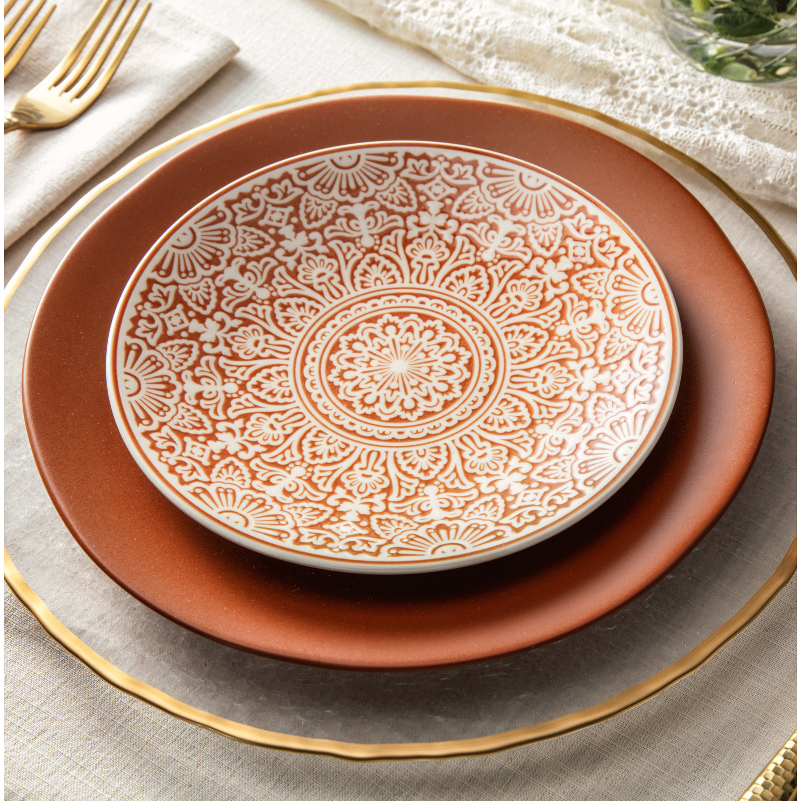 Heirloom 8" Salad Plate, Terracotta