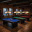 Luminaire suspendu linéaire à 4 lumières pour table de billard Dovie-23974045
