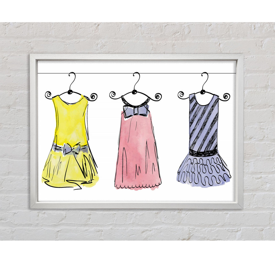 Mini Dresses - Einzelbildrahmen Kunstdrucke auf Leinwand