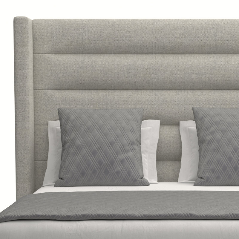 Lit tapissier standard Esparto, Revolution® gris, Très grand californien (moyen)