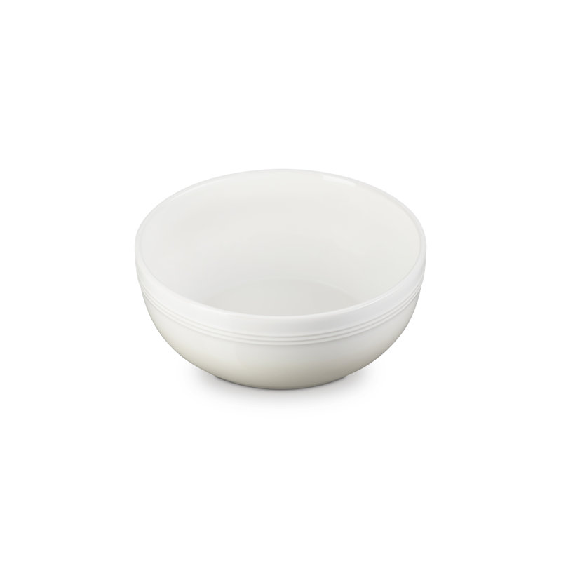 Le Creuset Stoneware Coupe Snack Bowl, Cream, 20cm
