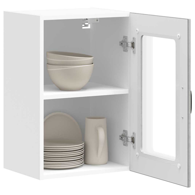 Kitchen Wall Cabinet With Glass Door Lucca, Concrete Grey