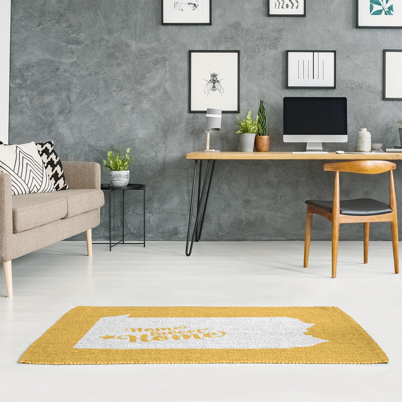 Tapis de zone jaune pittsburgh the home, Rectangle 5 pi x 7 pi