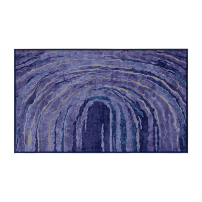 Machine Washable Purple Area Rug