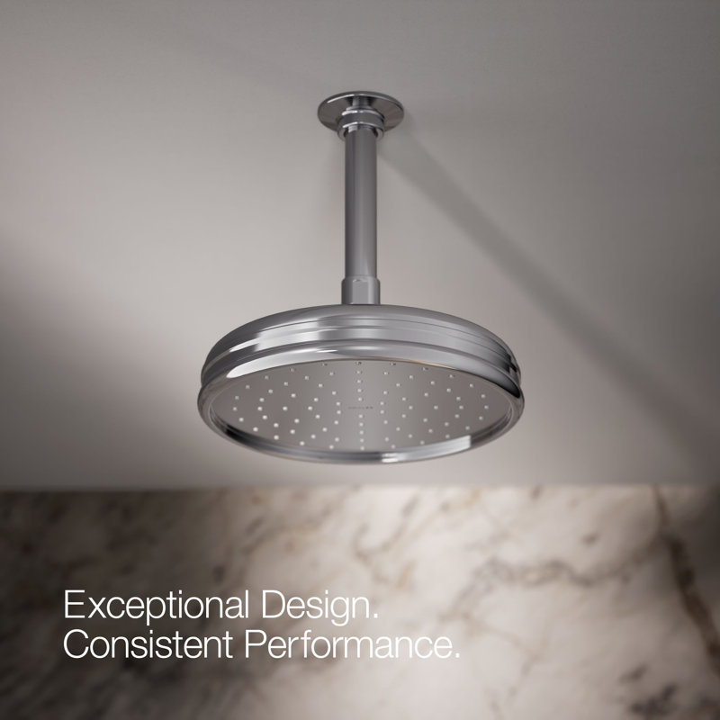 Traditional Rain Shower Head, Polished Chrome