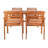 Upper Swainswick 4 - Person Wood Patio Dining Set with Rectangular Table , Cushions Included