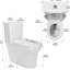 Toilette allongée en céramique à hauteur confortable, 1,1 / 1,6, blanche, et siège en céramique, allongée, hauteur confortable, mode accrédité