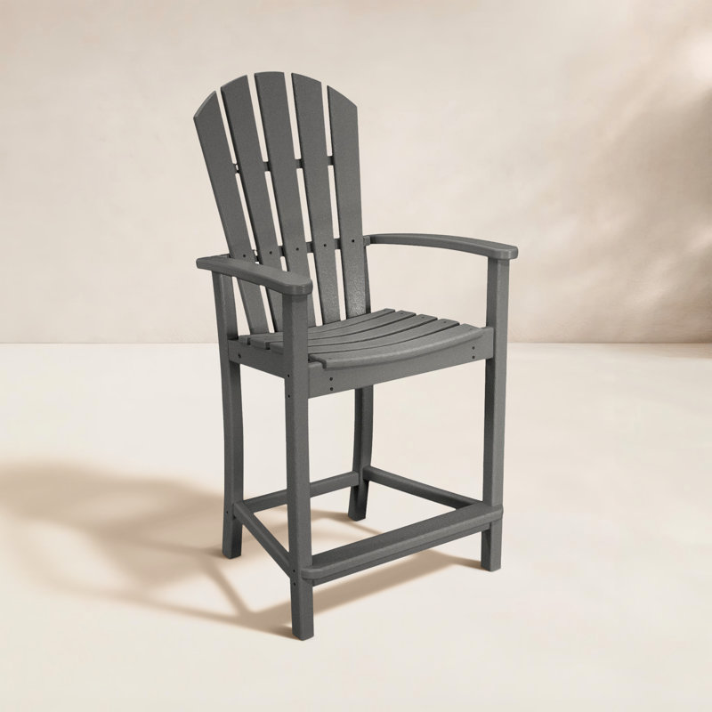 Chaise de comptoir POLYWOOD Palm Coast, Gris ardoise