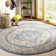 Girard Hooked Cream/Blue Indoor/Outdoor Rug