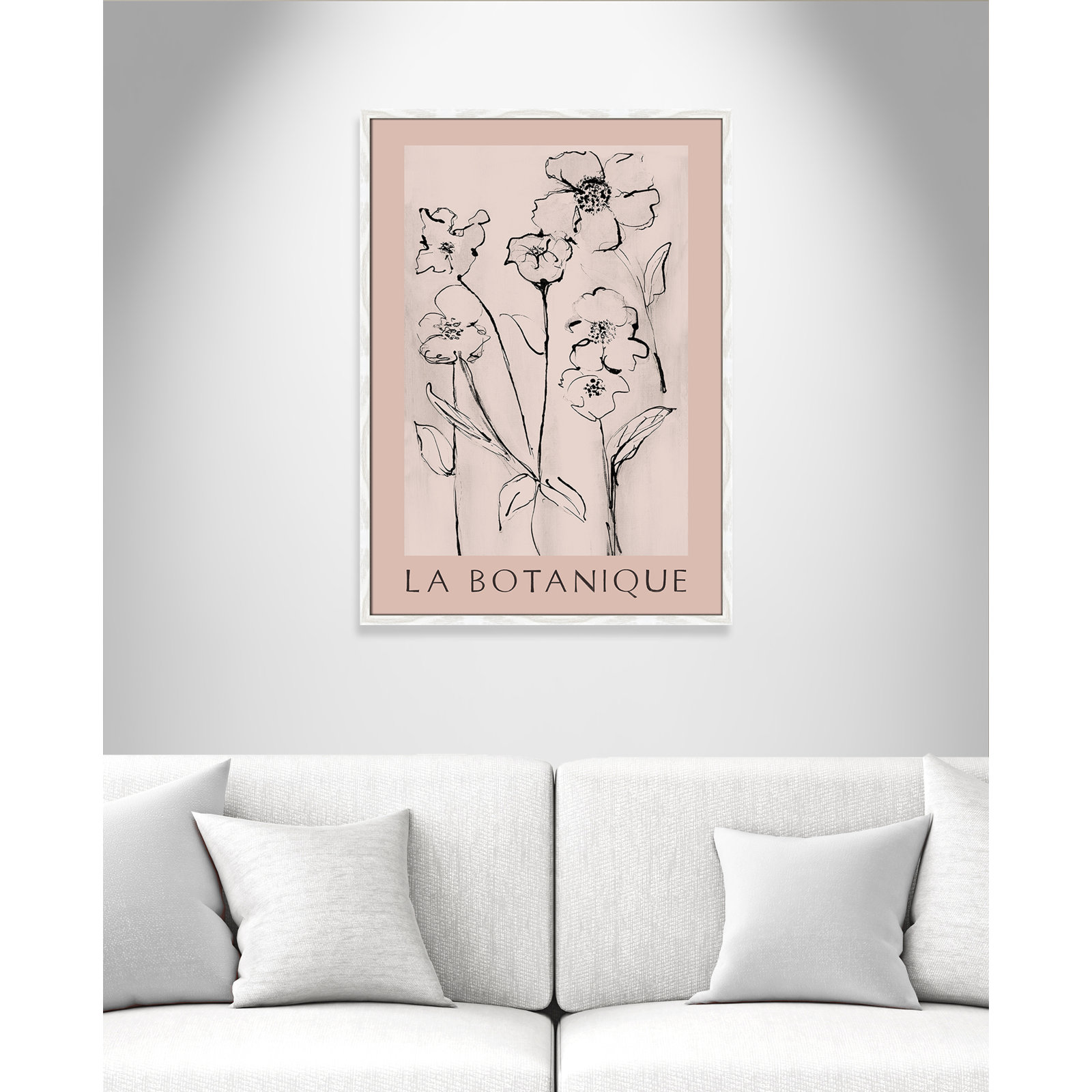 Riya "La Botanique" Print by Susan Jill, White Single Picture Frame, No, 35.5" H x 25.5" W x 0.75" D