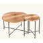 Table cylindrique rouge patinée - imperméable, housse, pieds en métal noir, pour décorer la maison-1407292409