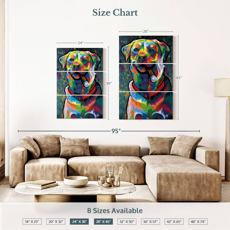 Brampt Acrylic Abstract Dog, 38" H x 24" W