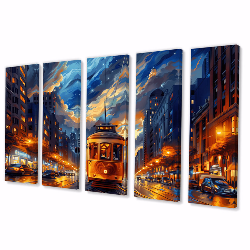 Solal - ensemble d'art mural City Buildings, H 32 po x l 80 po