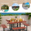 Solid Wood Patio Dining Set Table,