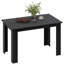 Table de salle à manger moderne 47 "pour 4-6 personnes avec effet de bois, noir-912089800