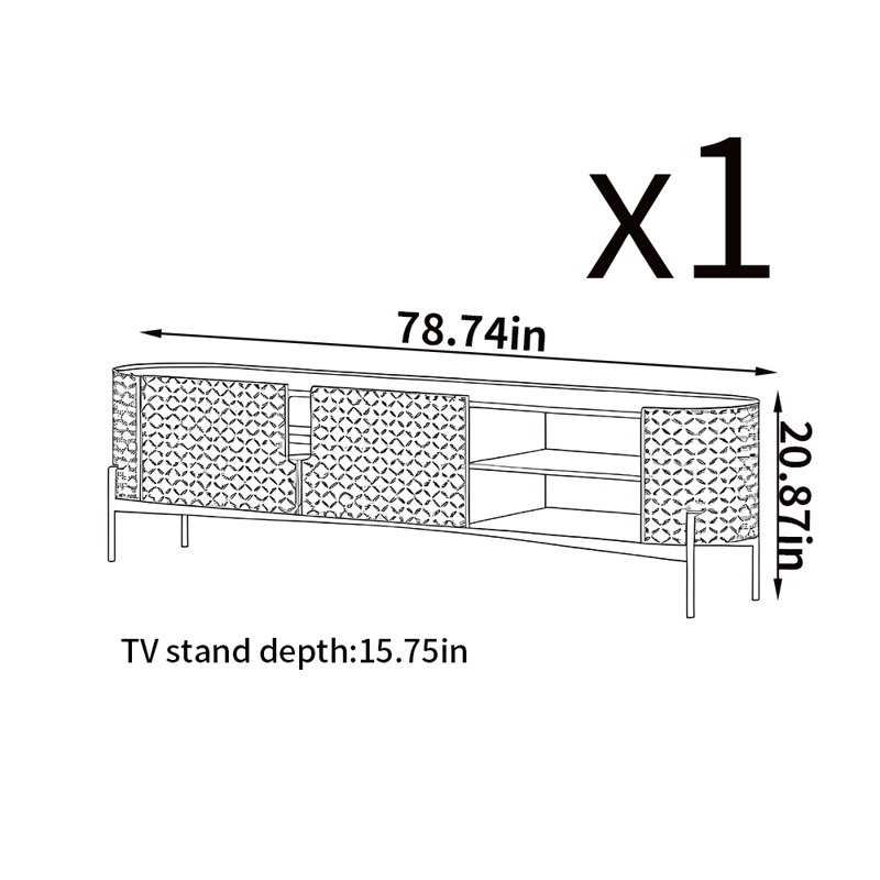 Meuble télé de style italien de luxe léger