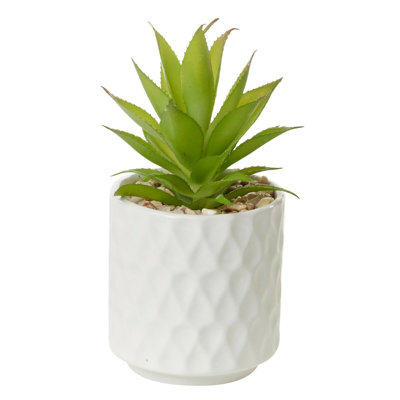 17cm Faux Foliage Plant in Ceramic Pot