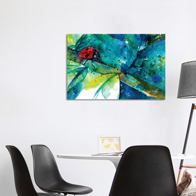 Ladybug II by Kathy Morton Stanion - Wrapped Canvas Painting