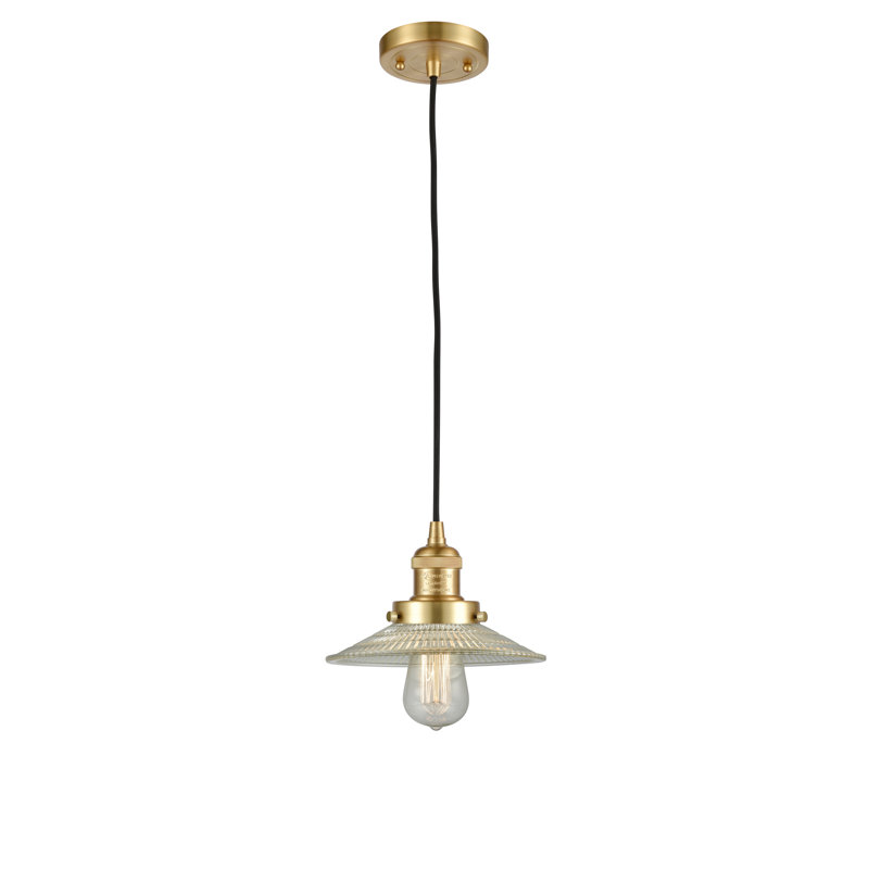 Luminaire suspendu conique 1 lumière Miramontes, Or satiné