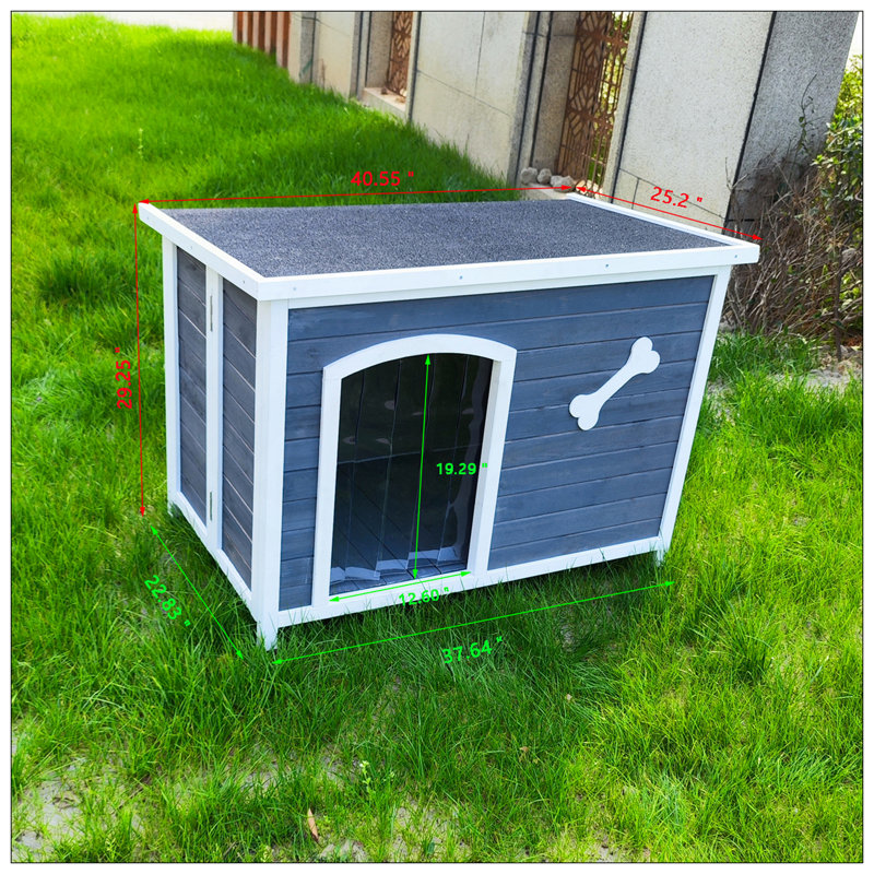Niche pour chien pliante en bois durable, imperméable et facile à assembler, idéale pour une utilisation intérieure et extérieure