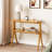 24.6'' Tall End Table Side Table With 2-Tier Storage Shelves And Solid Wood Legs-1284300812
