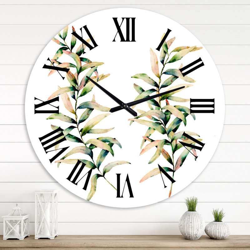 Branches d'automne - Horloge murale traditionnelle, Moyenne