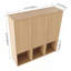 36-Inch Wall-Mounted Side Cabinet With 3 Soft Closing Door & Open Storage For Small Bathroom, Study, Storage Room