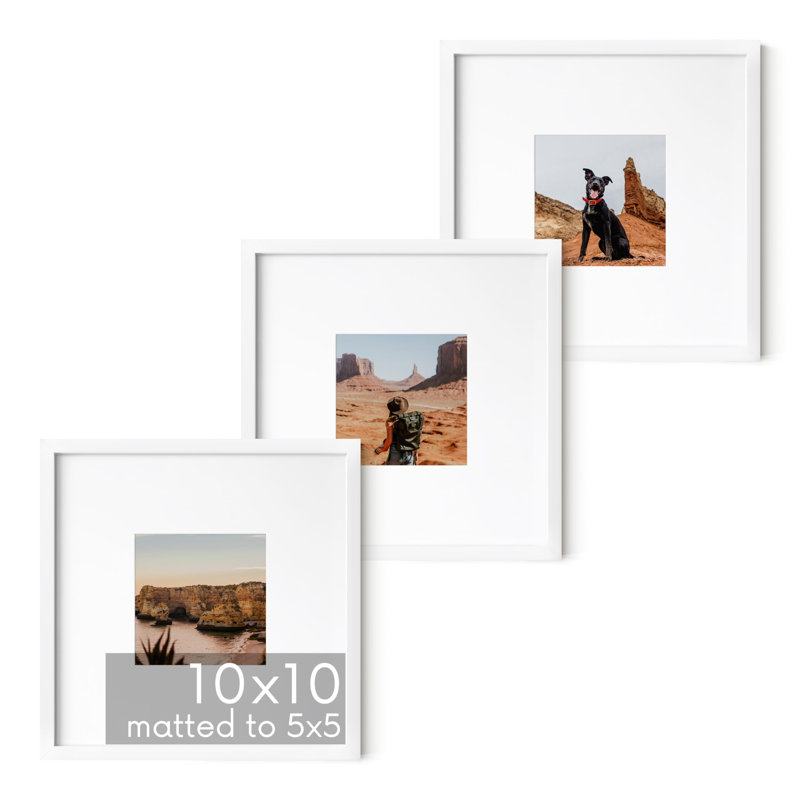 10x10 White Aluminum Wall-Mounted Poster Frame Set