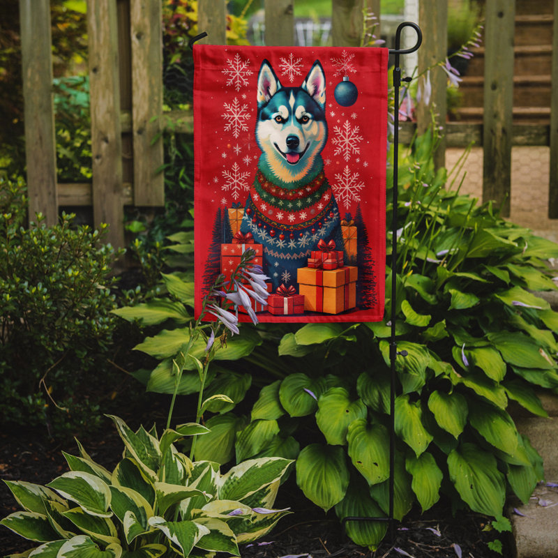 Drapeau de jardin en polyester double face H 15,5 po x l 11,25 po
