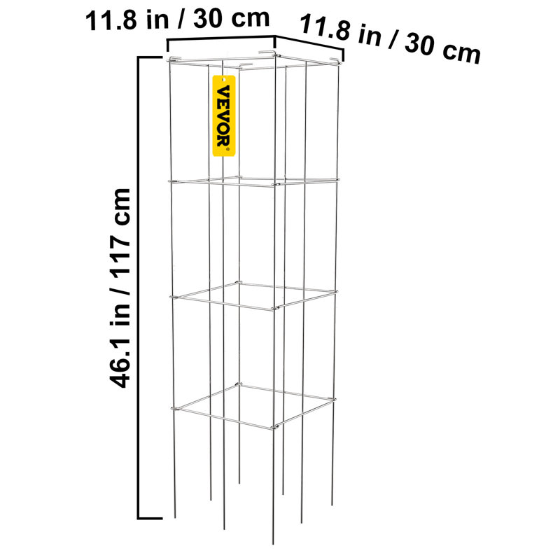 Metal Plant Support, Silver
