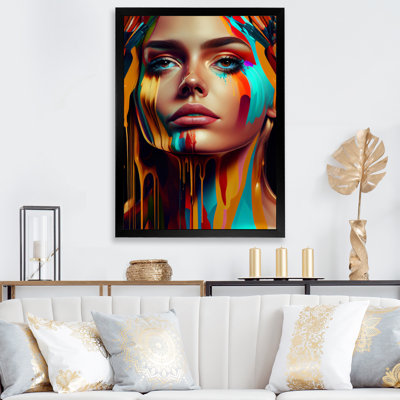 «Vibrant Creative Woman Portrait V», impression sur toile