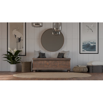 Aarohi Bonney Carved Storage Bench