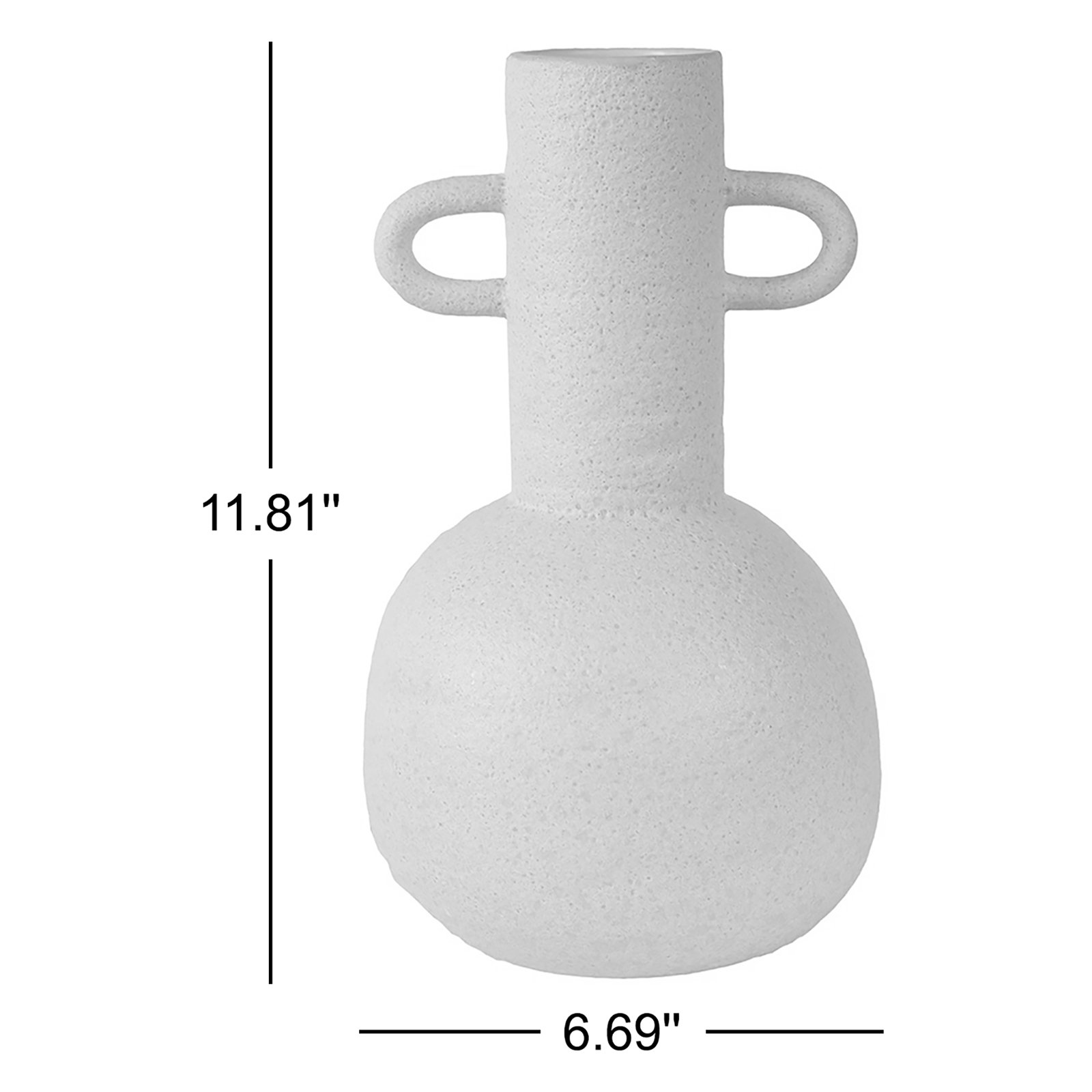 Ceramic Table Vase, White