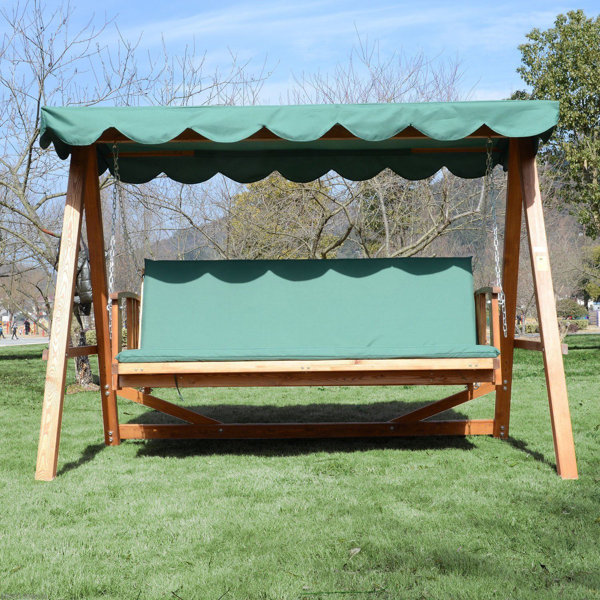 Freeport Park Solid Wood Porch Swing with Canopy & Reviews | Wayfair.co.uk