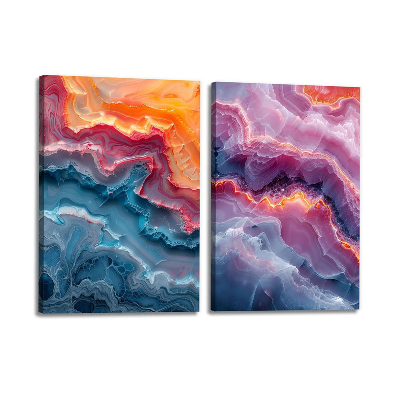 2 Piece Wrapped Canvas Wall Art