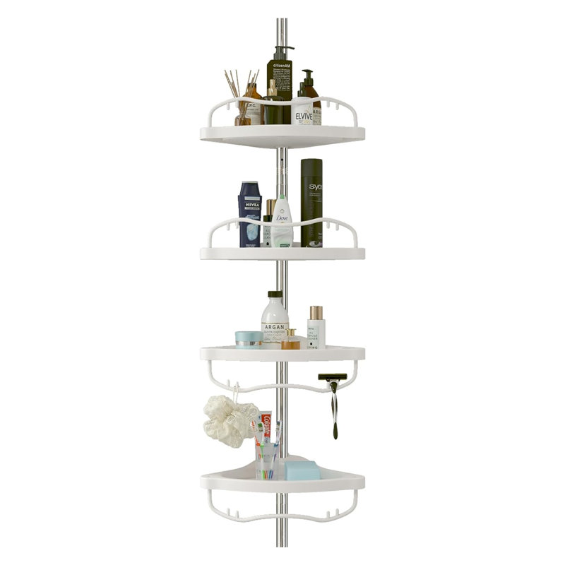 Stainless Steel Shower Caddy, White
