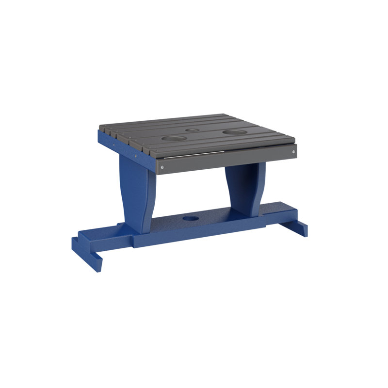 Outdoor Rectangle Side Table, Smoke Gray, Pacific Blue