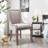 Bronze Nail Head Upholstered Side Dining Chair-1223319494