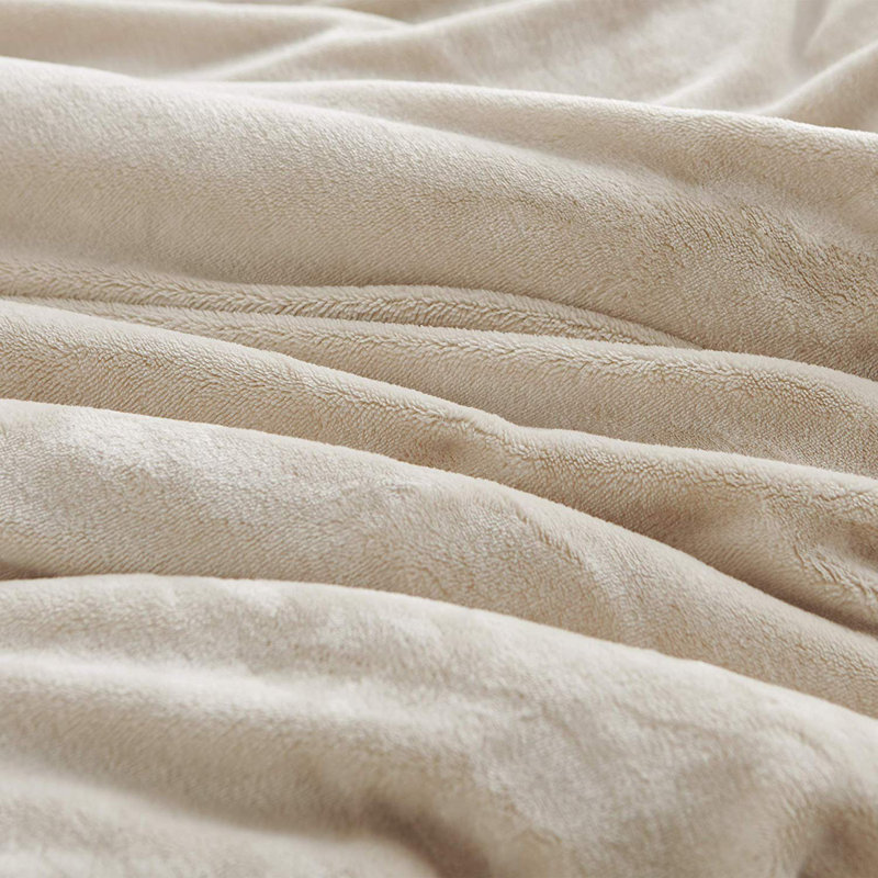 Coma Inducer Original Plush Almond Milk Oversized Comforter Set, King Comforter + 2 King Shams