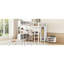 Lit mezzanine en métal avec garde-robe confortable, bureau utile et rangement, options de rangement à la mode,-1872019639