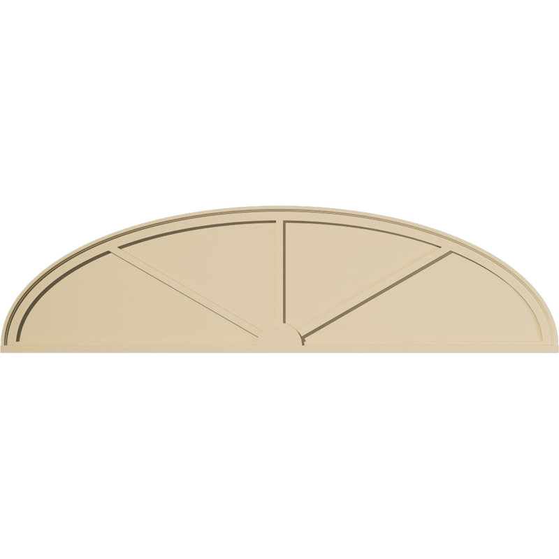 Fronton en uréthane Elliptical Signature, brun clair apprêté, 78 po x 20,5 po x 2 po, Aucune, 3 rayons