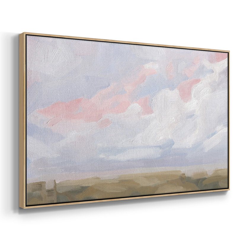 Plage de Sandbridge I, Toile avec cadre en bois naturel, 27" H x 41" W x 2" D