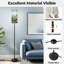  Lampe sur pied de 68,5 po avec paysage tropical botanique rétro, palmier, bananier, lampe à poteau en métal à intensité variable avec abat-jour en lin, ampoule DEL incluse