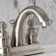 Robinet de salle de bain central à fixation à deux poignées à 3 trous à fixation sur le comptoir 4 po Kingston-11177328