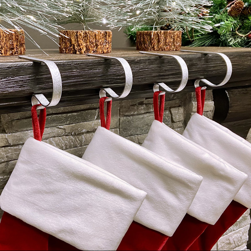 Mantleclip Stocking Holder, Real Galvanized