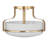 Oumy Chatsworth - Etched Opal Glass and Metal Semi-Flush Mount Ceiling Light