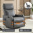 Faux Leather Heat Massage Manual Recliner Chair With Rocker And Swivel For Living Room-921220054