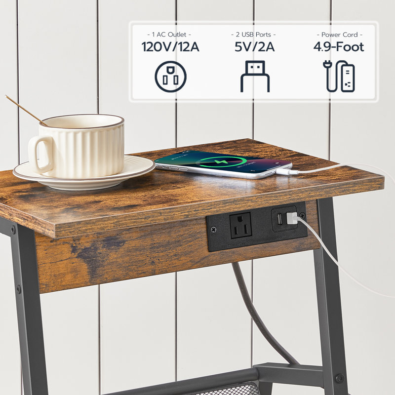 C Table Maia With Charging Station And Magazine Rack