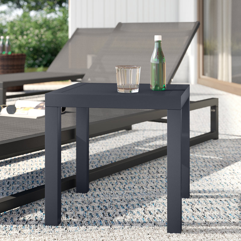 Brette 18" W Side Table, Dark Grey