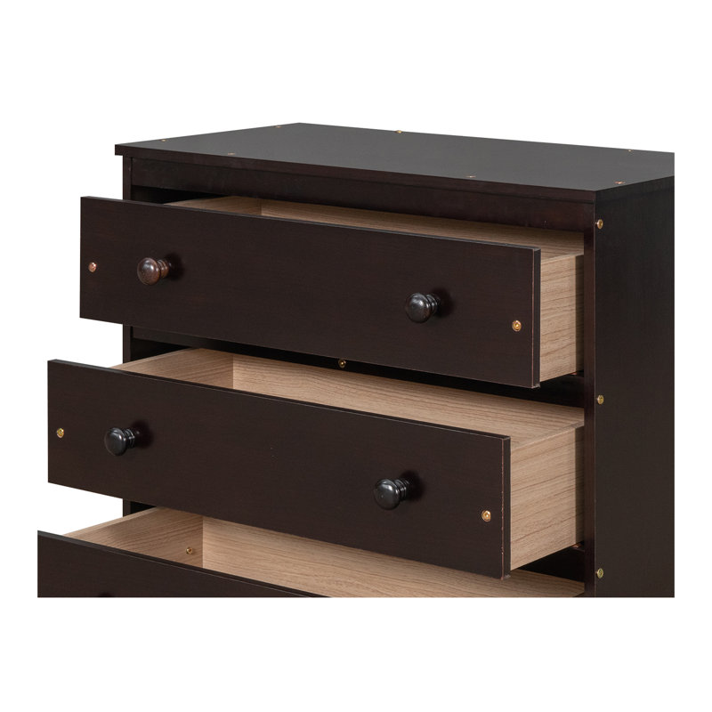 Fynnley Kids Full Loft Bed with Drawers, Espresso